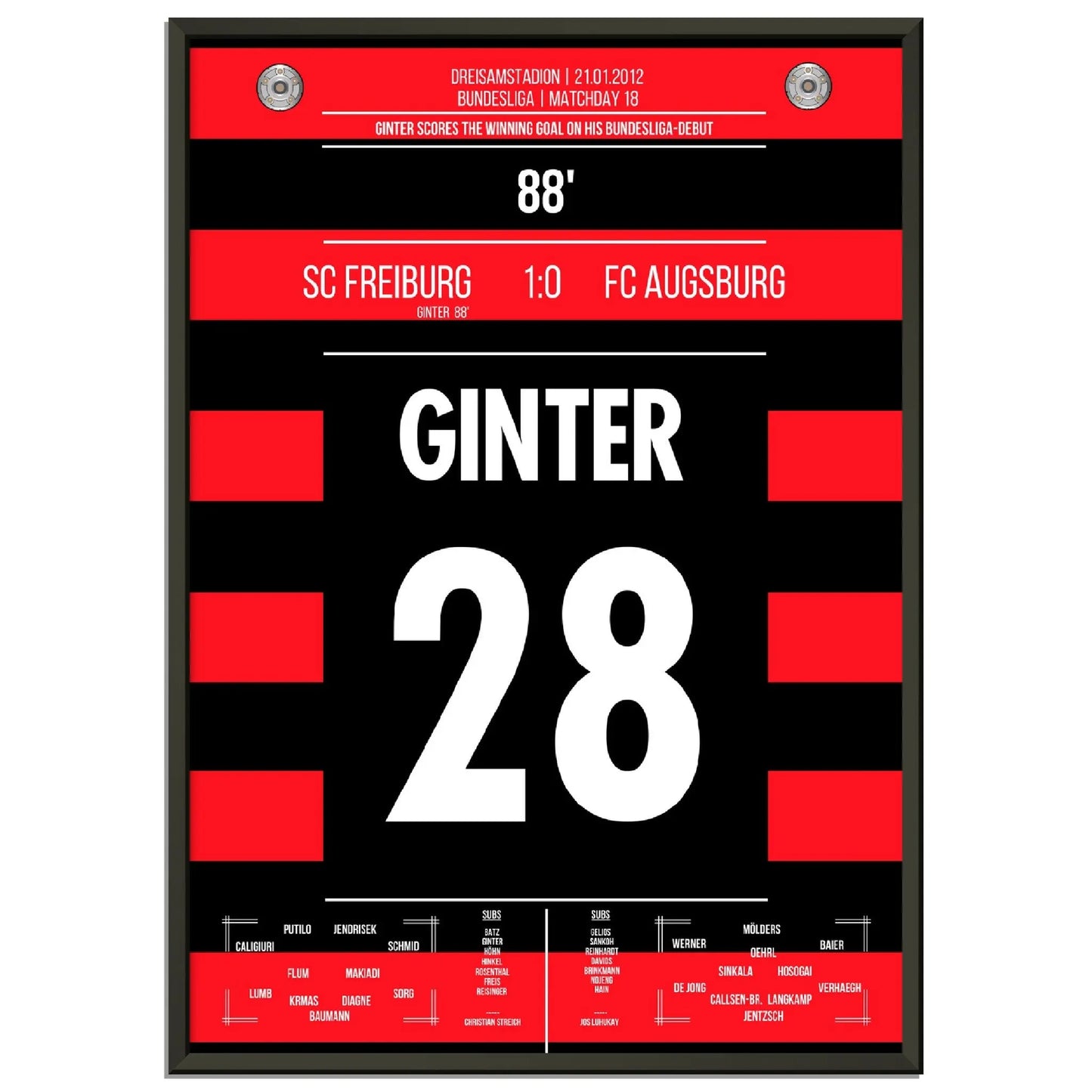 Ginter's Siegtreffer beim Bundesliga-Debüt 2012