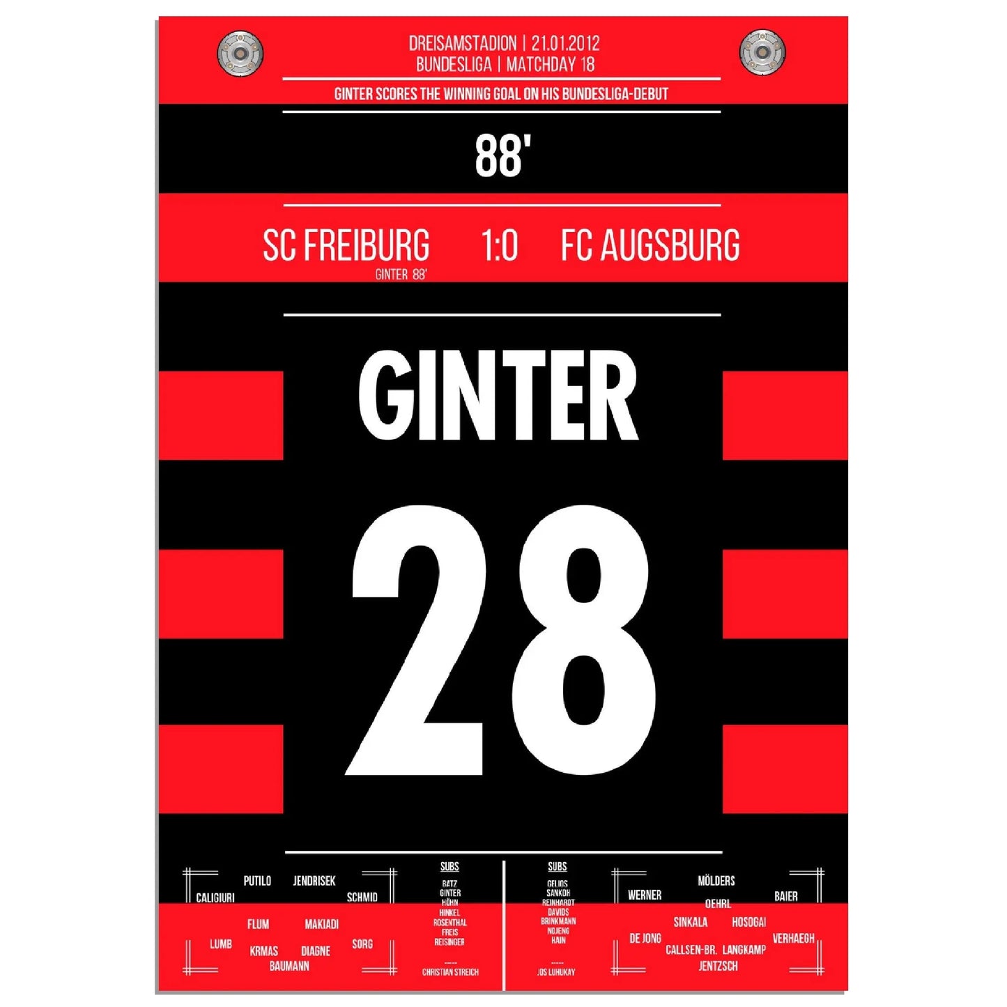 Ginter's Siegtreffer beim Bundesliga-Debüt 2012