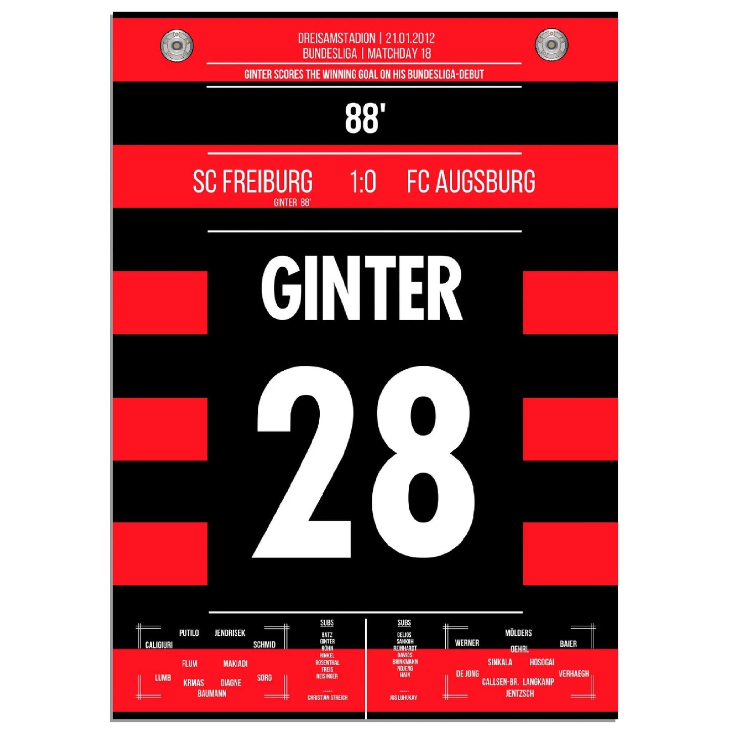Ginter's Siegtreffer beim Bundesliga-Debüt 2012