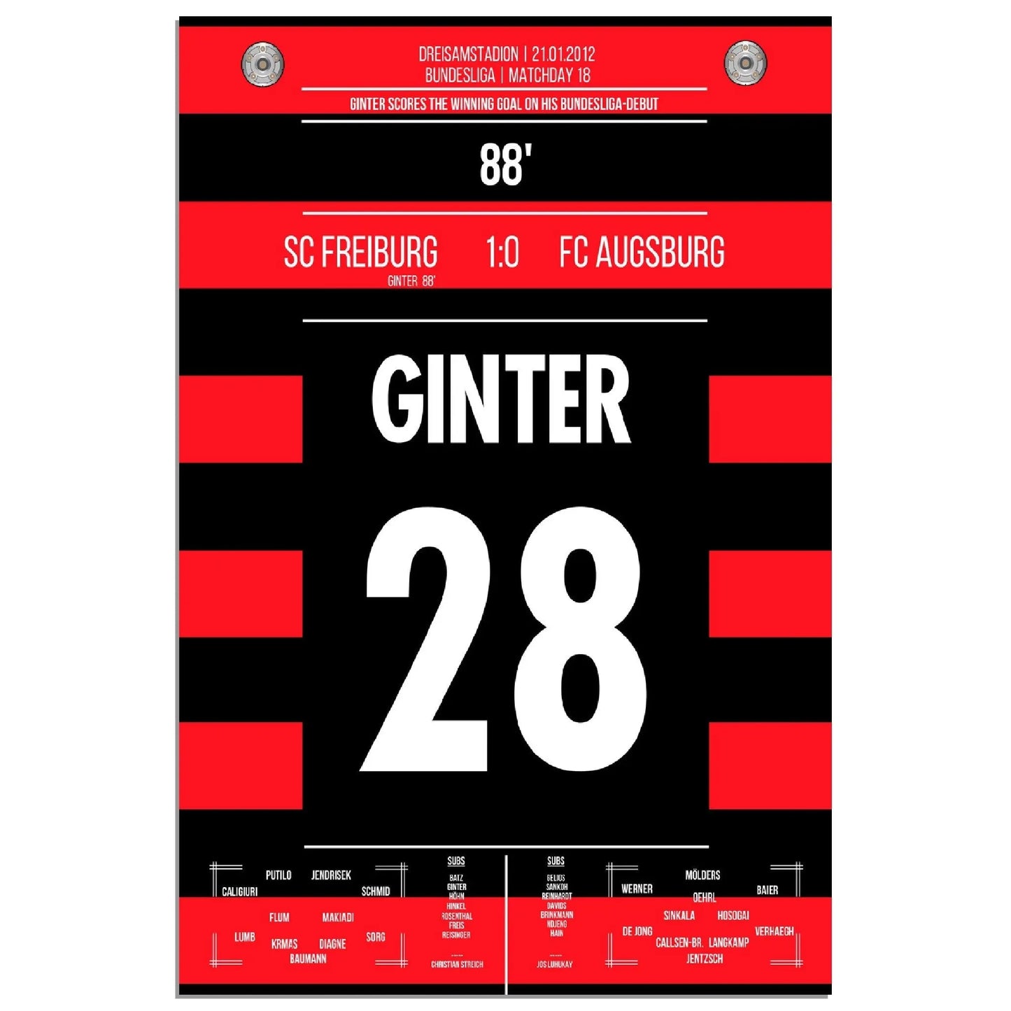 Ginter's Siegtreffer beim Bundesliga-Debüt 2012