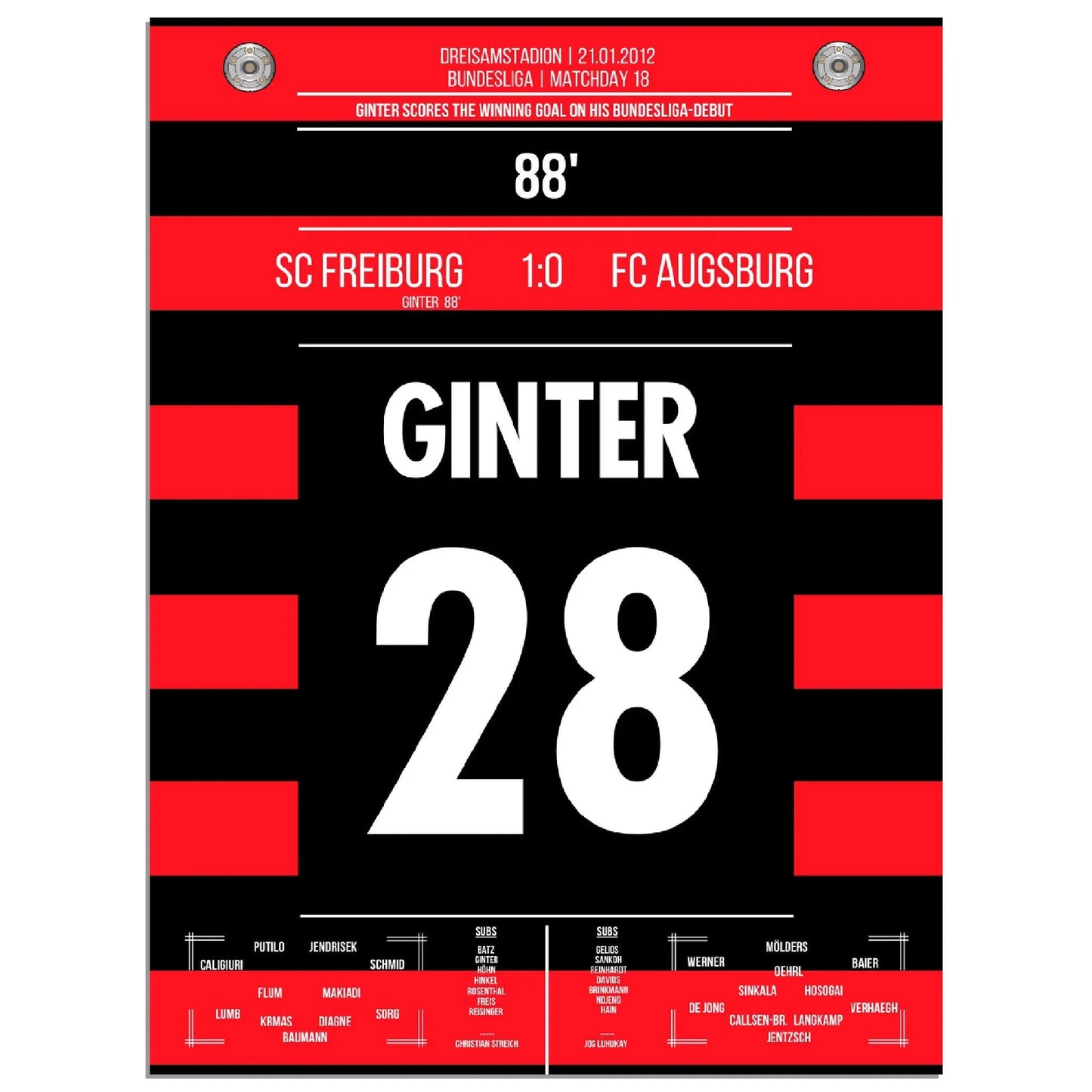 Ginter's Siegtreffer beim Bundesliga-Debüt 2012