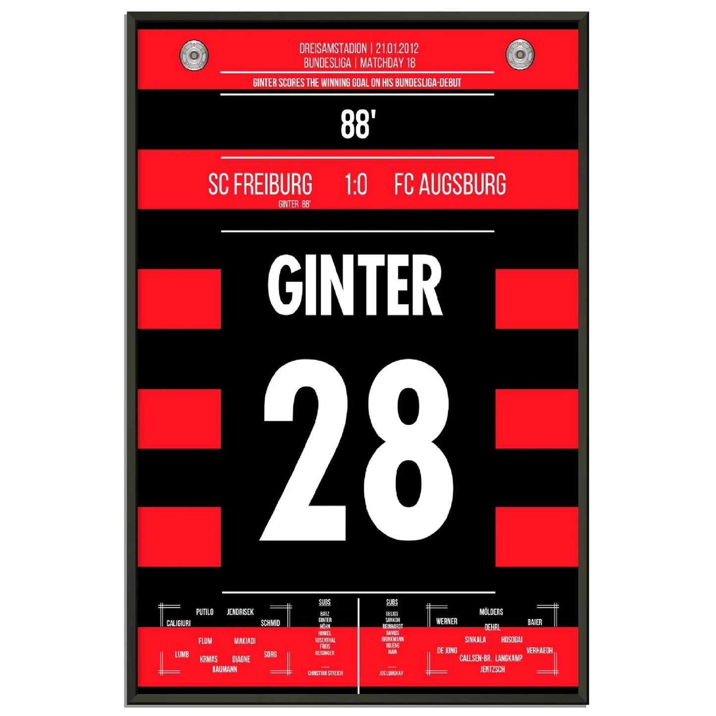 Ginter's Siegtreffer beim Bundesliga-Debüt 2012