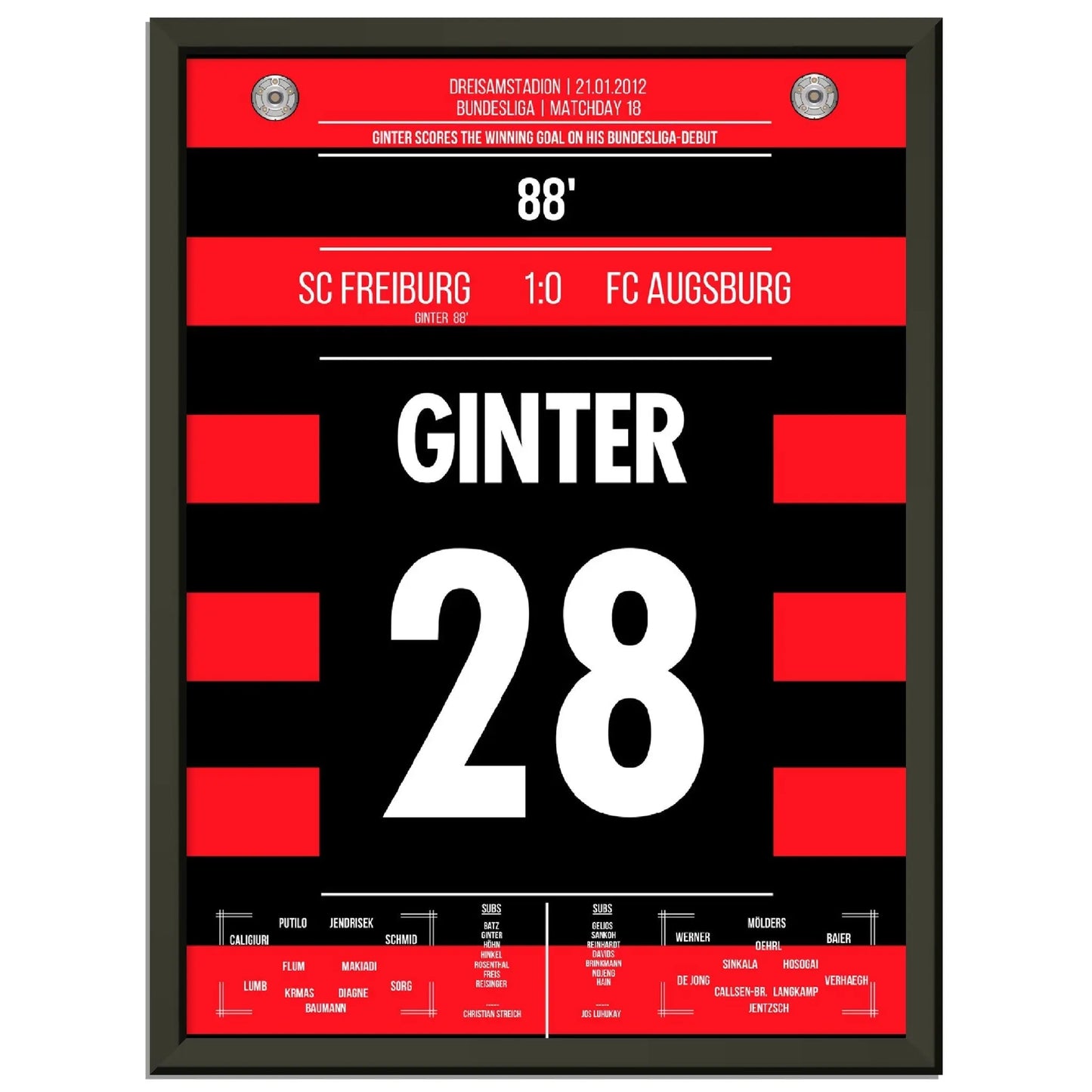 Ginter's Siegtreffer beim Bundesliga-Debüt 2012