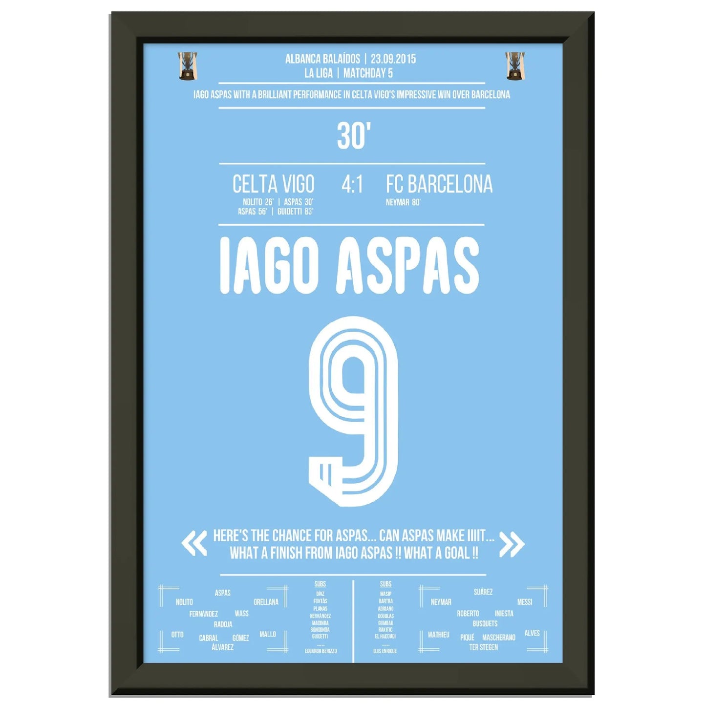 Iago Aspas mit Doppelpack gegen Barcelona La Liga 2015/16