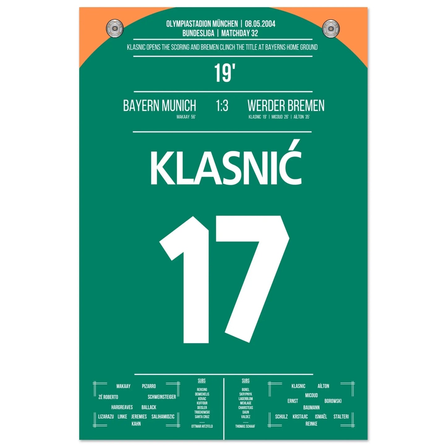 Il gol di Klasnic nella vittoria del campionato a Monaco nel 2004