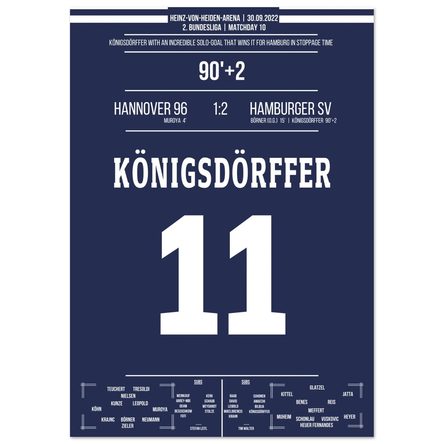 Le solo de classe mondiale de Königsdörffer pour le but de la victoire à Hanovre
