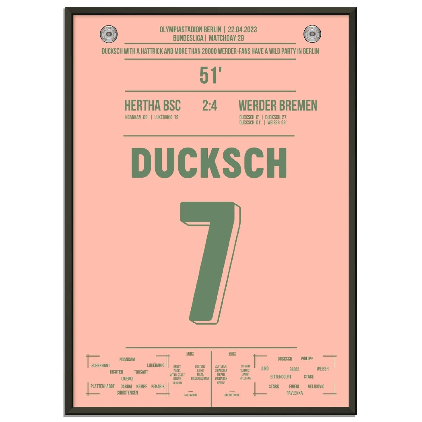 Mehr als 20000 Bremer Fans feiern in Berlin - Ducksch Hattrick Richtung Klassenerhalt