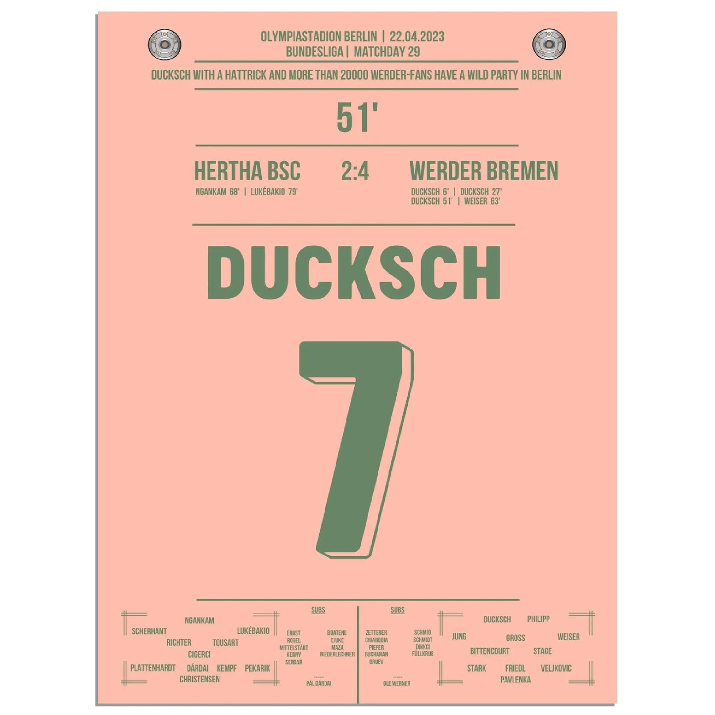 Mehr als 20000 Bremer Fans feiern in Berlin - Ducksch Hattrick Richtung Klassenerhalt