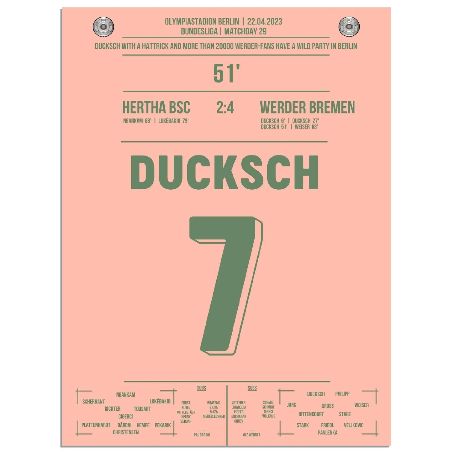 Mehr als 20000 Bremer Fans feiern in Berlin - Ducksch Hattrick Richtung Klassenerhalt
