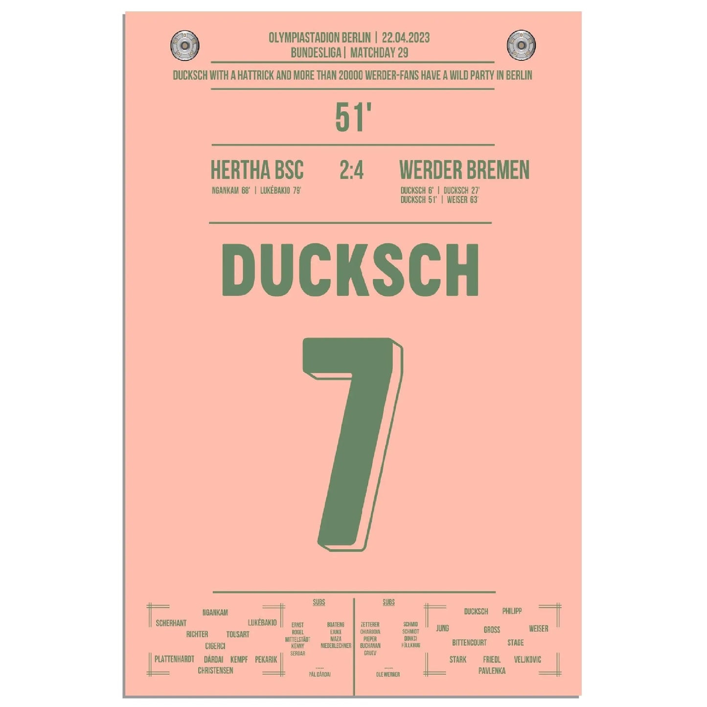 Mehr als 20000 Bremer Fans feiern in Berlin - Ducksch Hattrick Richtung Klassenerhalt