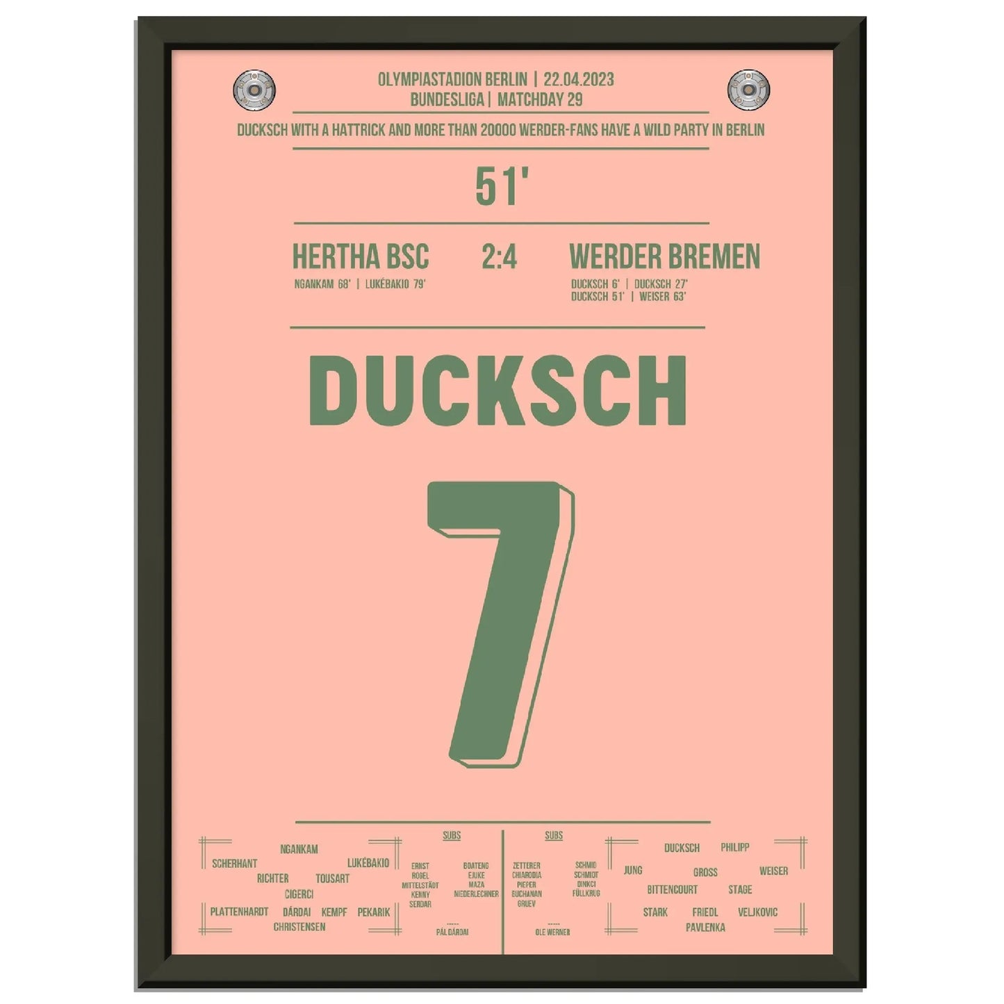 Mehr als 20000 Bremer Fans feiern in Berlin - Ducksch Hattrick Richtung Klassenerhalt