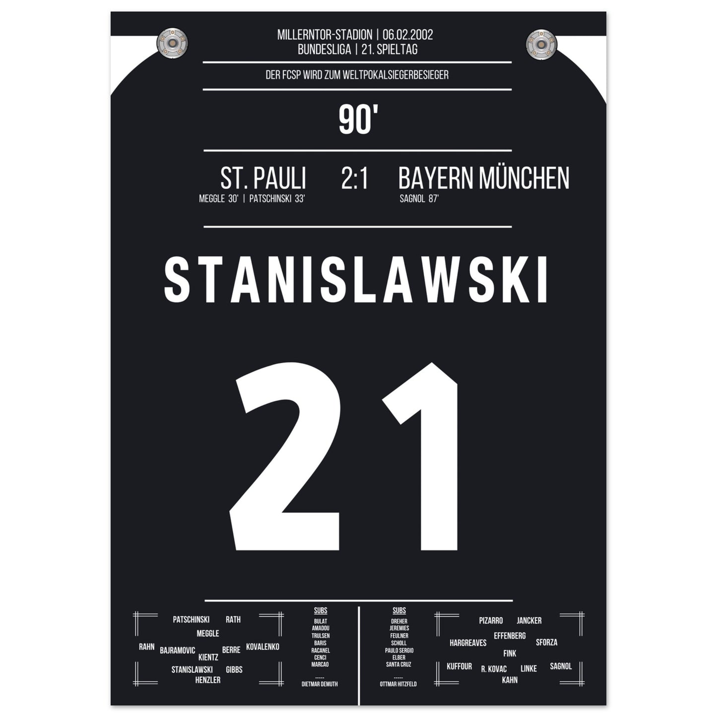 Die Geburtsstunde der Weltpokalsiegerbesieger - Stanislawski 50x70-cm-20x28-Ohne-Rahmen