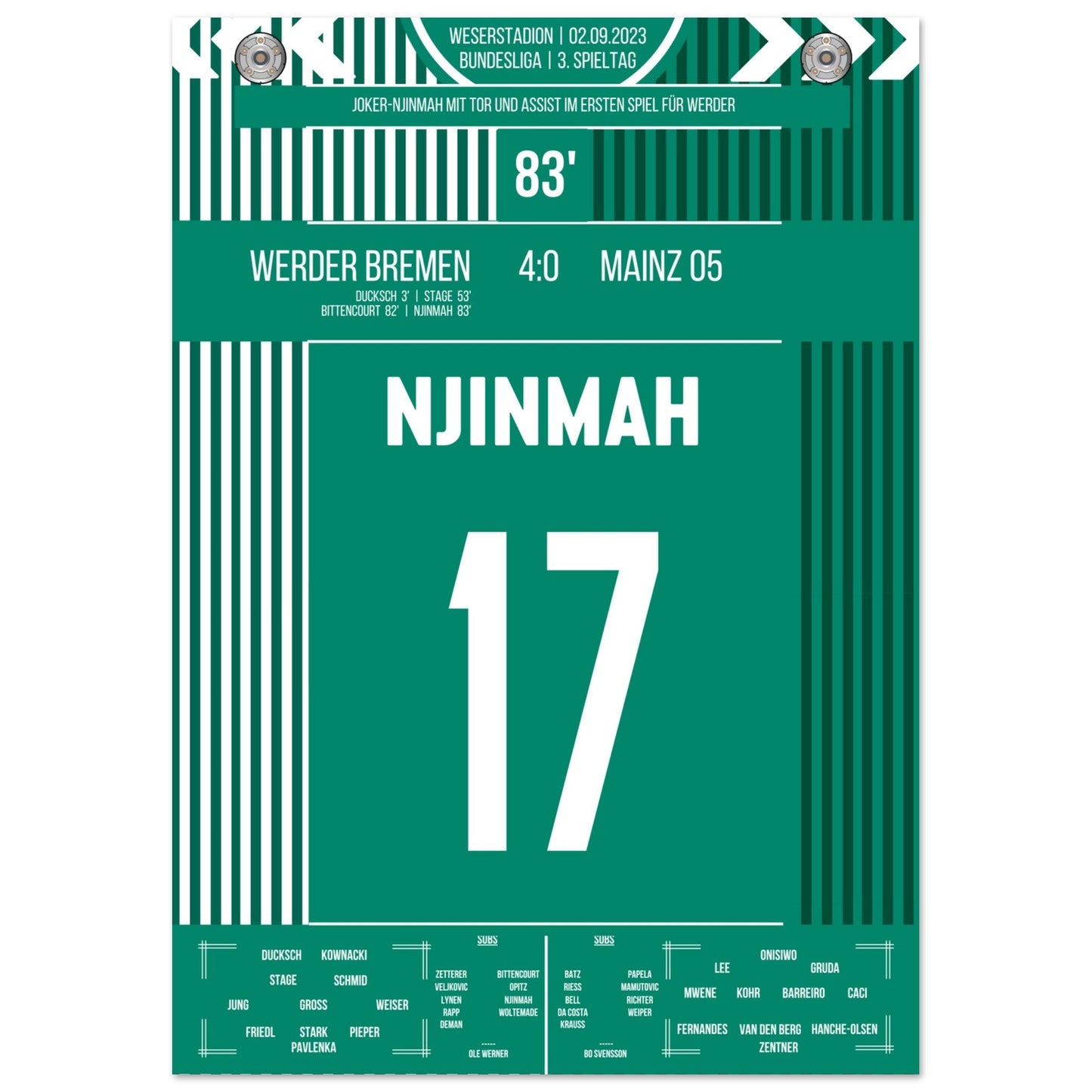 Joker-Njinmah mit erstem Bundesligator