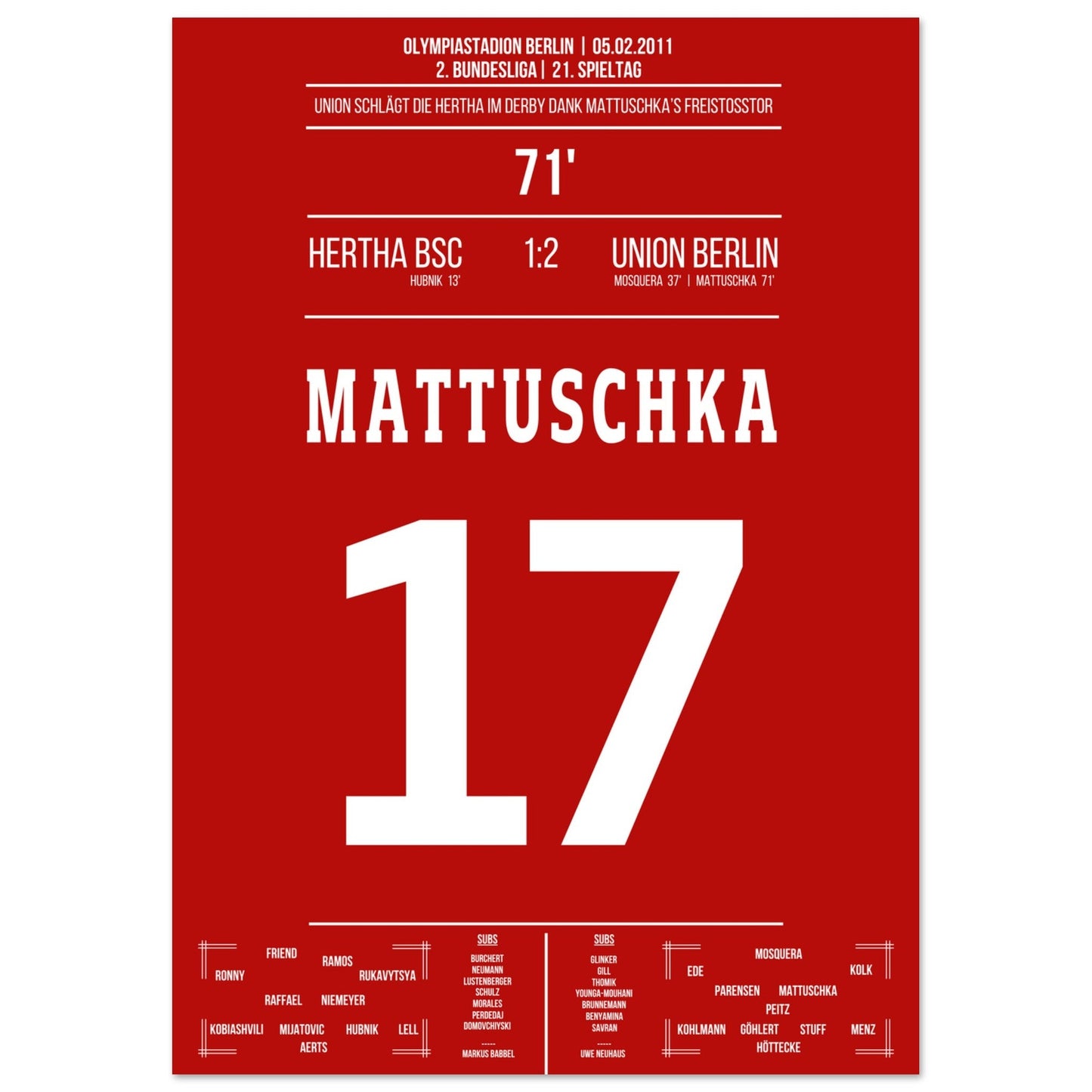 Mattuschka's Freistoßtor zum Derby-Sieg
