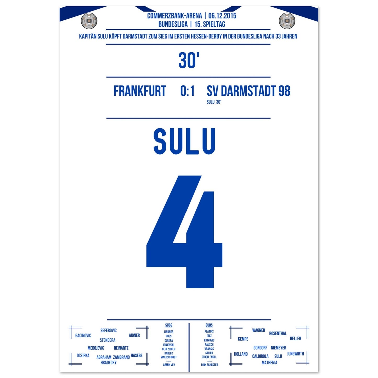 Sulu köpft Darmstadt zum Sieg im Hessen-Derby 2015