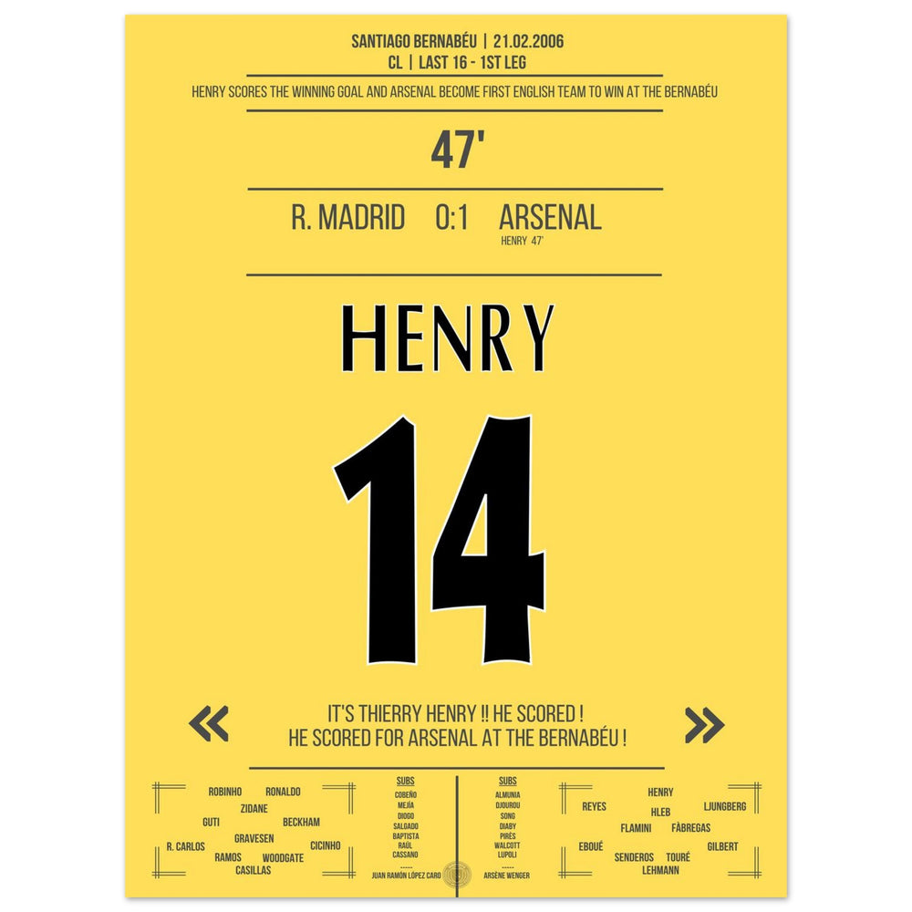 Legendary solo goal by Thierry Henry at the Bernabeu 2006