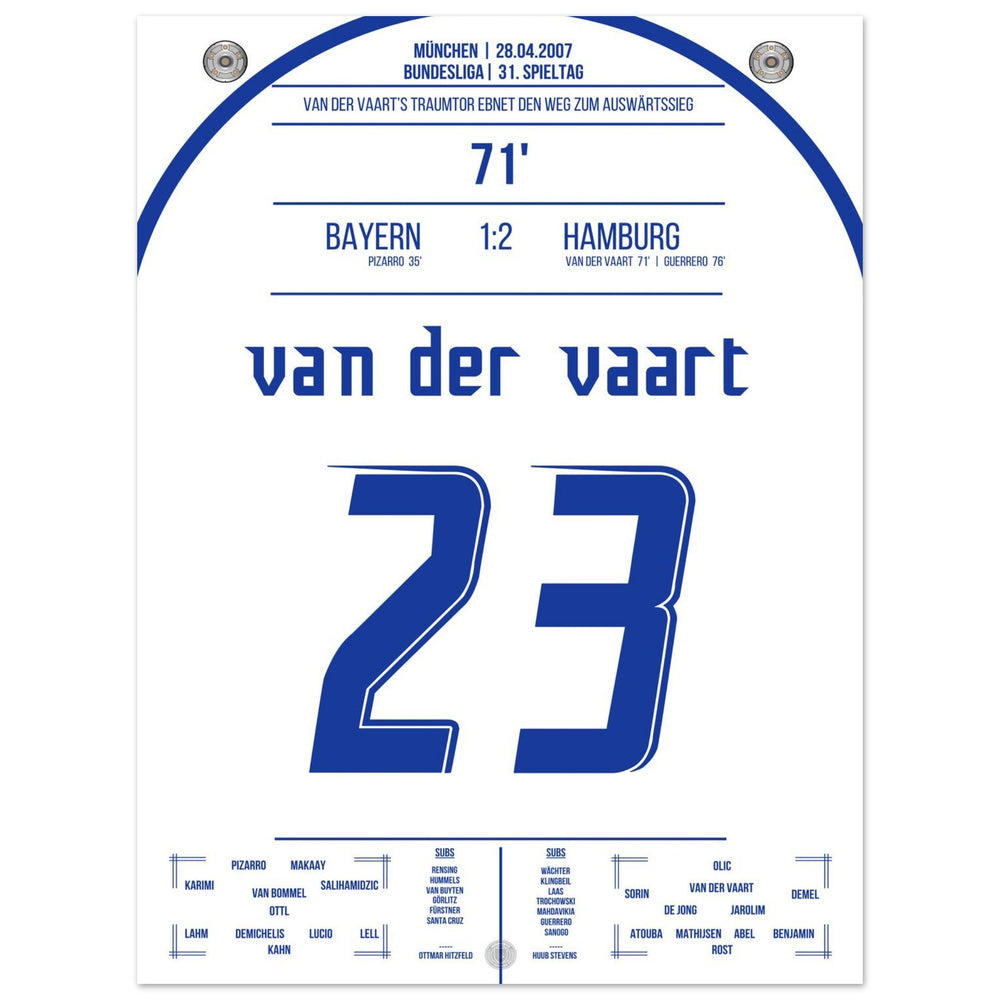 Le but de rêve de Van der Vaart lors de la victoire à l'extérieur contre les <tc>Bayern</tc> en 2007