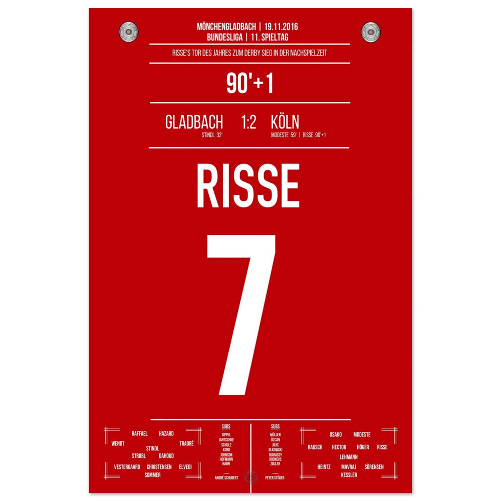 Le but de l'année 2016 de Risse lors du derby contre Mönchengladbach