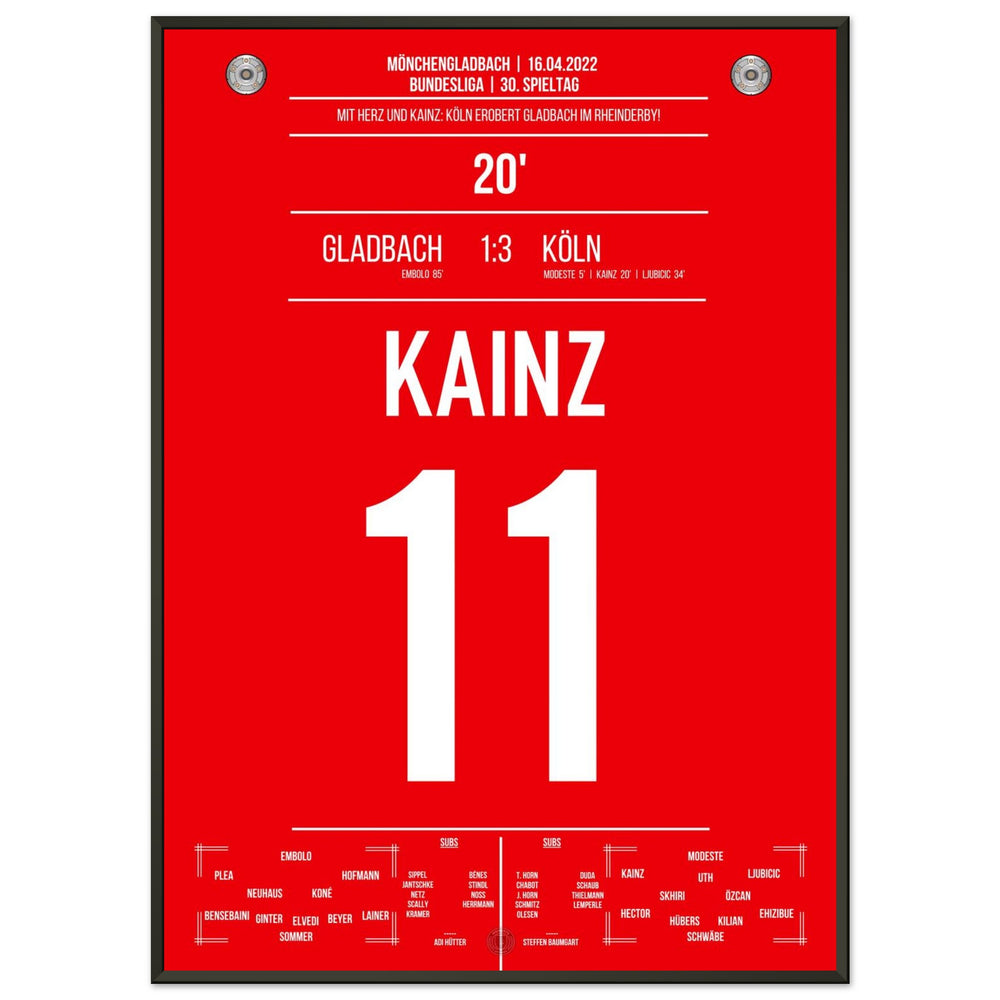 Victoire du derby de Cologne à Mönchengladbach saison Bundesliga 2021/22