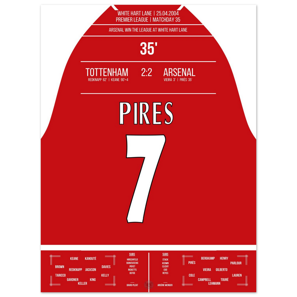 Il gol di Pires nella vittoria del campionato al White Hart Lane nel 2004