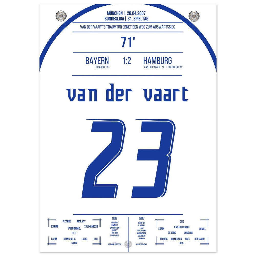 Le but de rêve de Van der Vaart lors de la victoire à l'extérieur contre les <tc>Bayern</tc> en 2007
