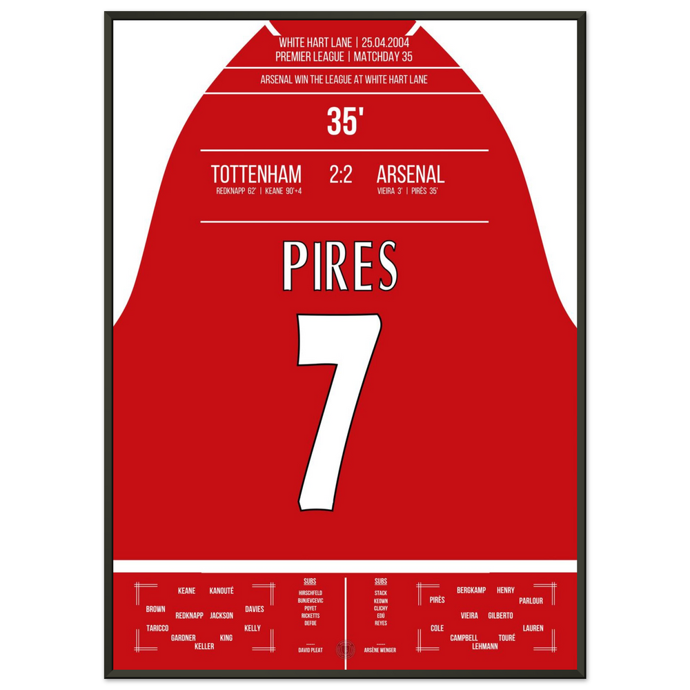 Il gol di Pires nella vittoria del campionato al White Hart Lane nel 2004