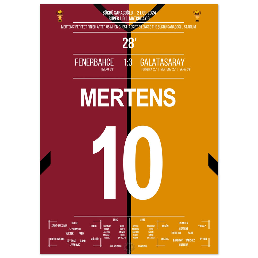 Mertens' Heber über Livakovic beim 3-1 Auswärtssieg im Derby gegen Fener