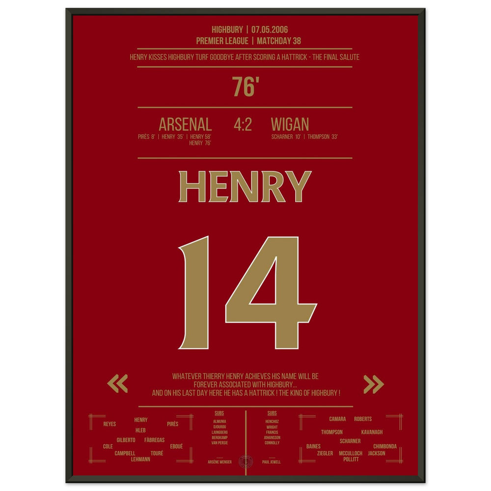 Thierry Henry Hattrick Last Game At Highbury Arsenal - Wigan - The Final Salute