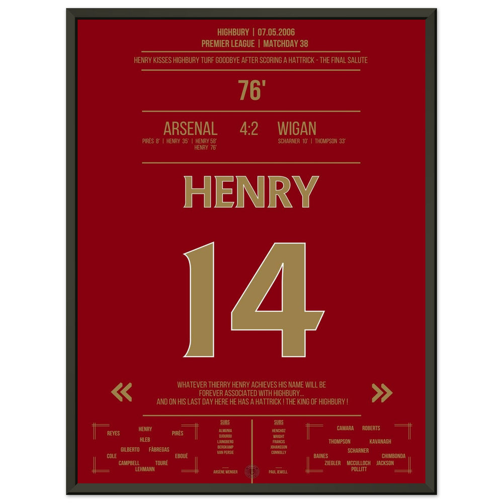 Thierry Henry Hattrick Last Game At Highbury Arsenal - Wigan - The Final Salute