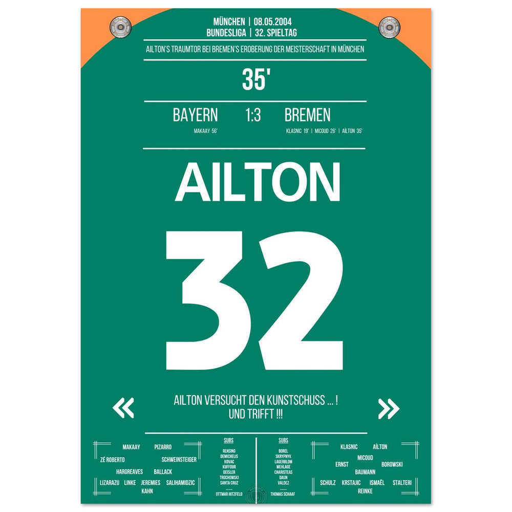 Le but de rêve d'Ailton pour le championnat à Munich