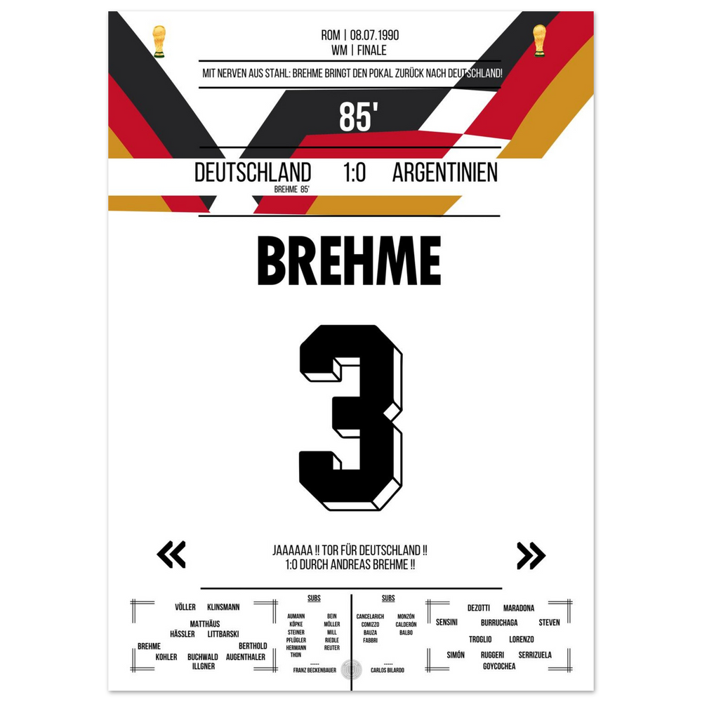 Brehme's penalty against Argentina in the 1990 World Cup final