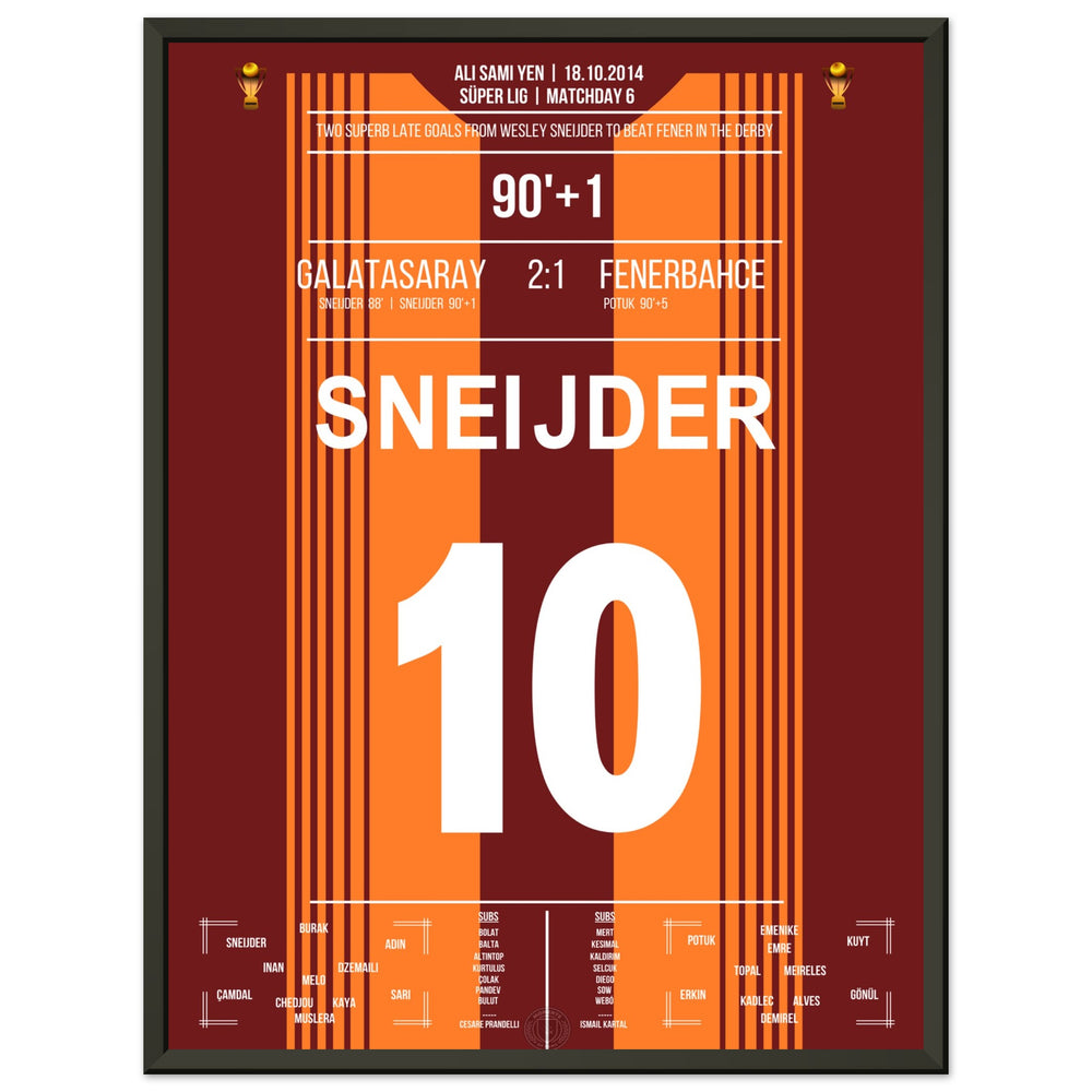 Sneijder entscheidet das Derby gegen Fener mit zwei Traumtoren in 2014