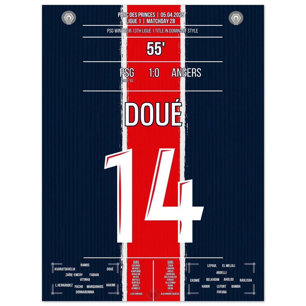 <tc>Doué segna e il PSG conquista il suo 13° titolo di Ligue 1





</tc>