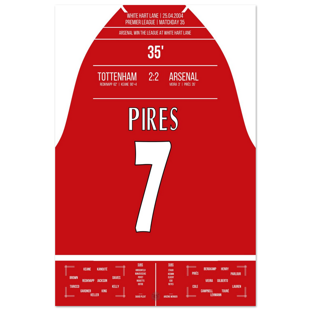 Il gol di Pires nella vittoria del campionato al White Hart Lane nel 2004