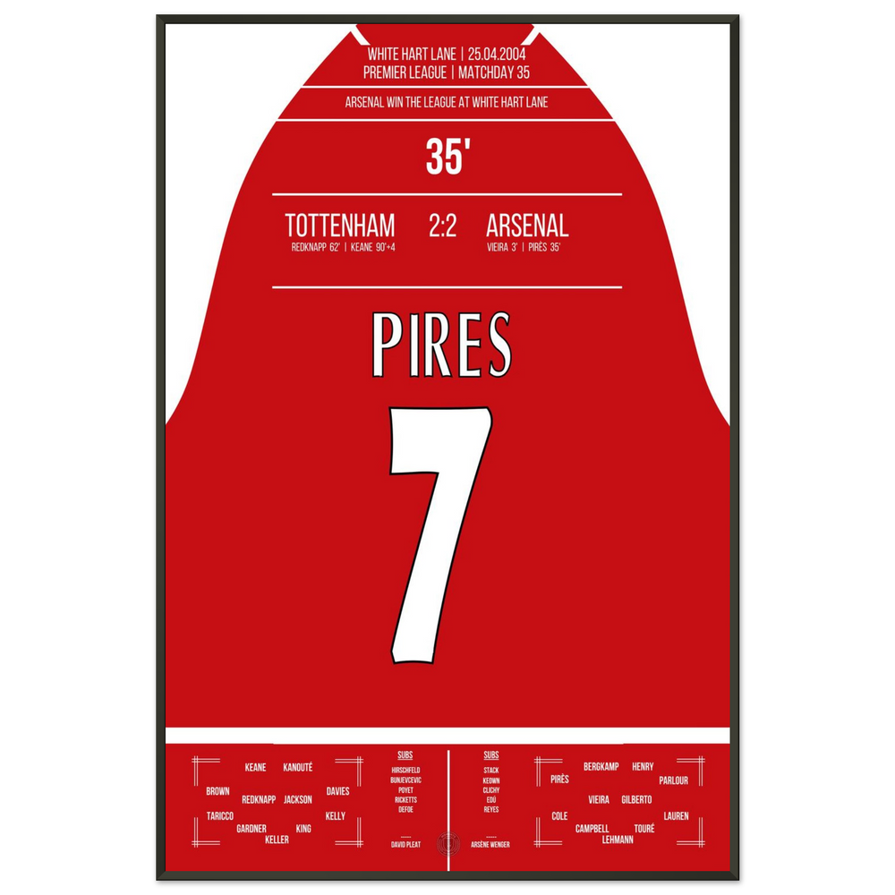 Il gol di Pires nella vittoria del campionato al White Hart Lane nel 2004