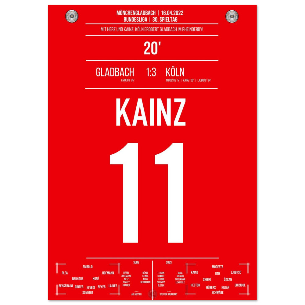 Victoire du derby de Cologne à Mönchengladbach saison Bundesliga 2021/22