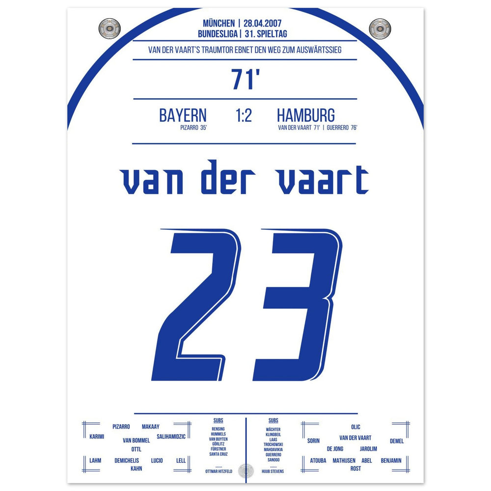 Le but de rêve de Van der Vaart lors de la victoire à l'extérieur contre les <tc>Bayern</tc> en 2007