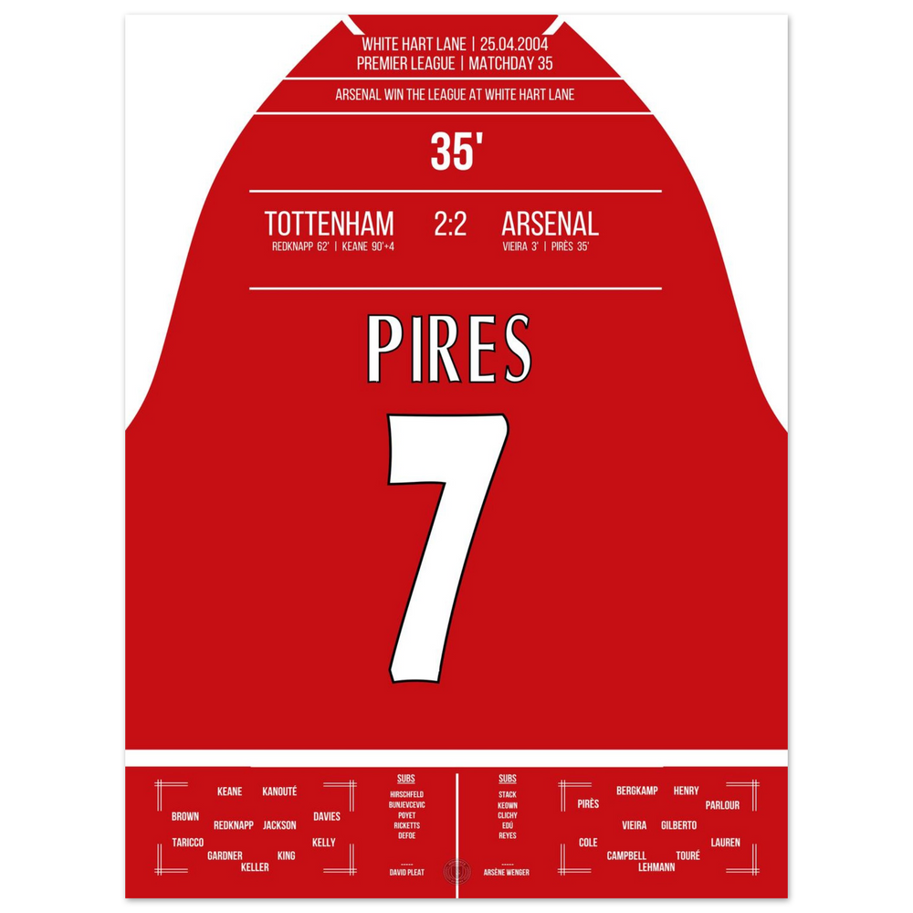 Il gol di Pires nella vittoria del campionato al White Hart Lane nel 2004