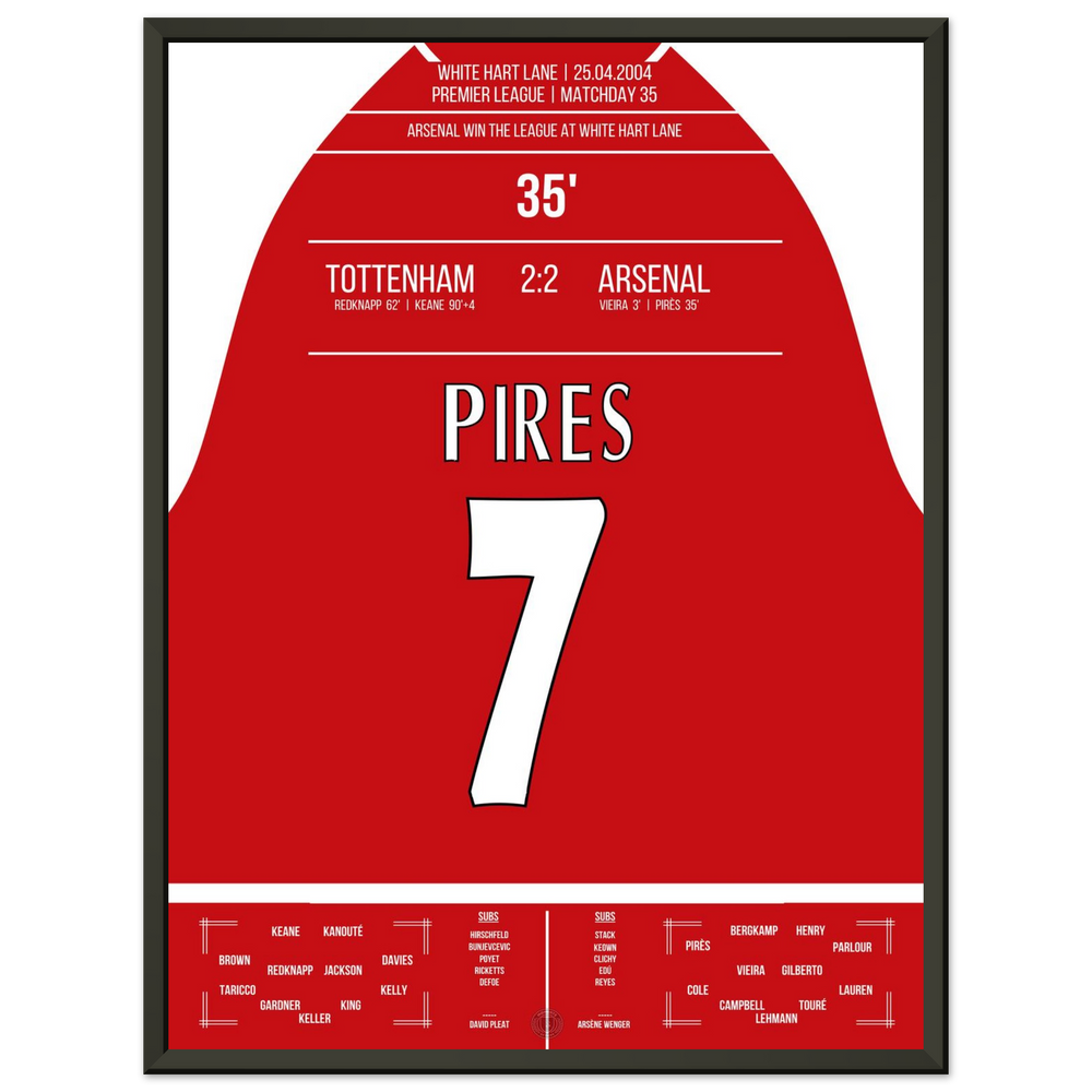 Il gol di Pires nella vittoria del campionato al White Hart Lane nel 2004