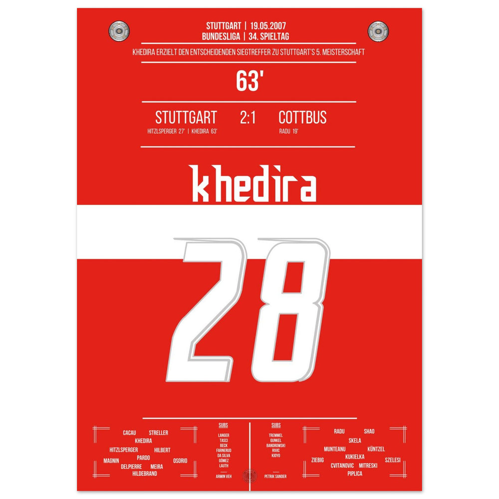 Khedira heads Stuttgart to the championship in 2007.
