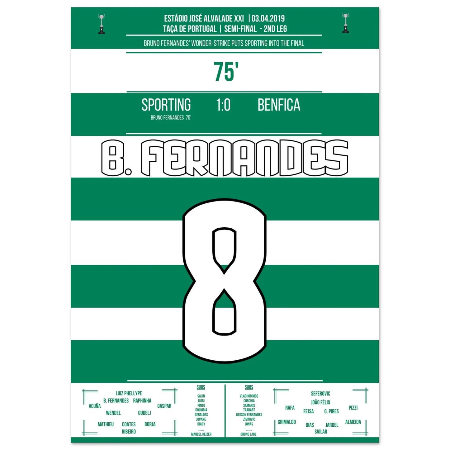 Bruno Fernandes schießt Sporting im Derby ins Pokalfinale 2019