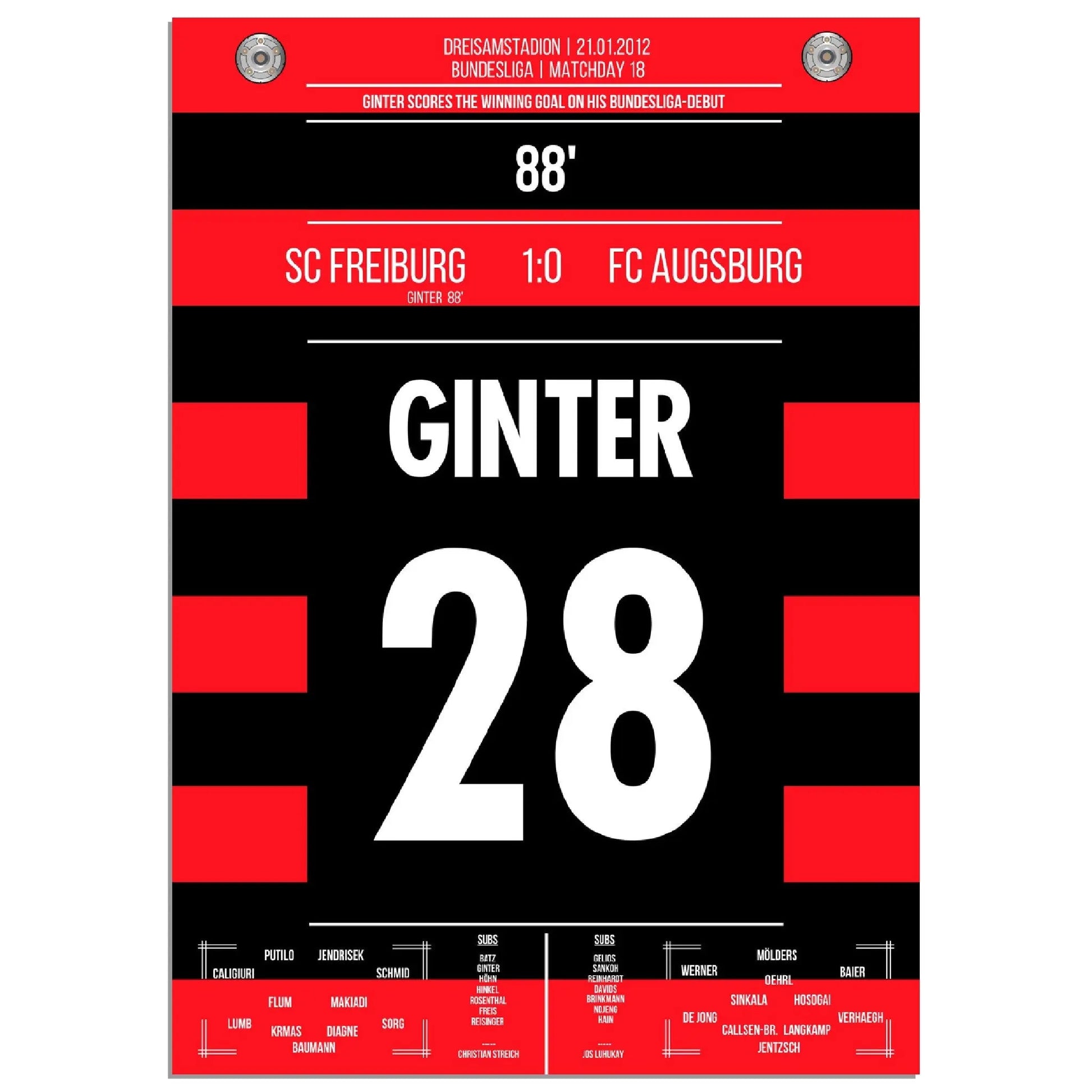 Ginter's Siegtreffer beim Bundesliga-Debüt 2012 