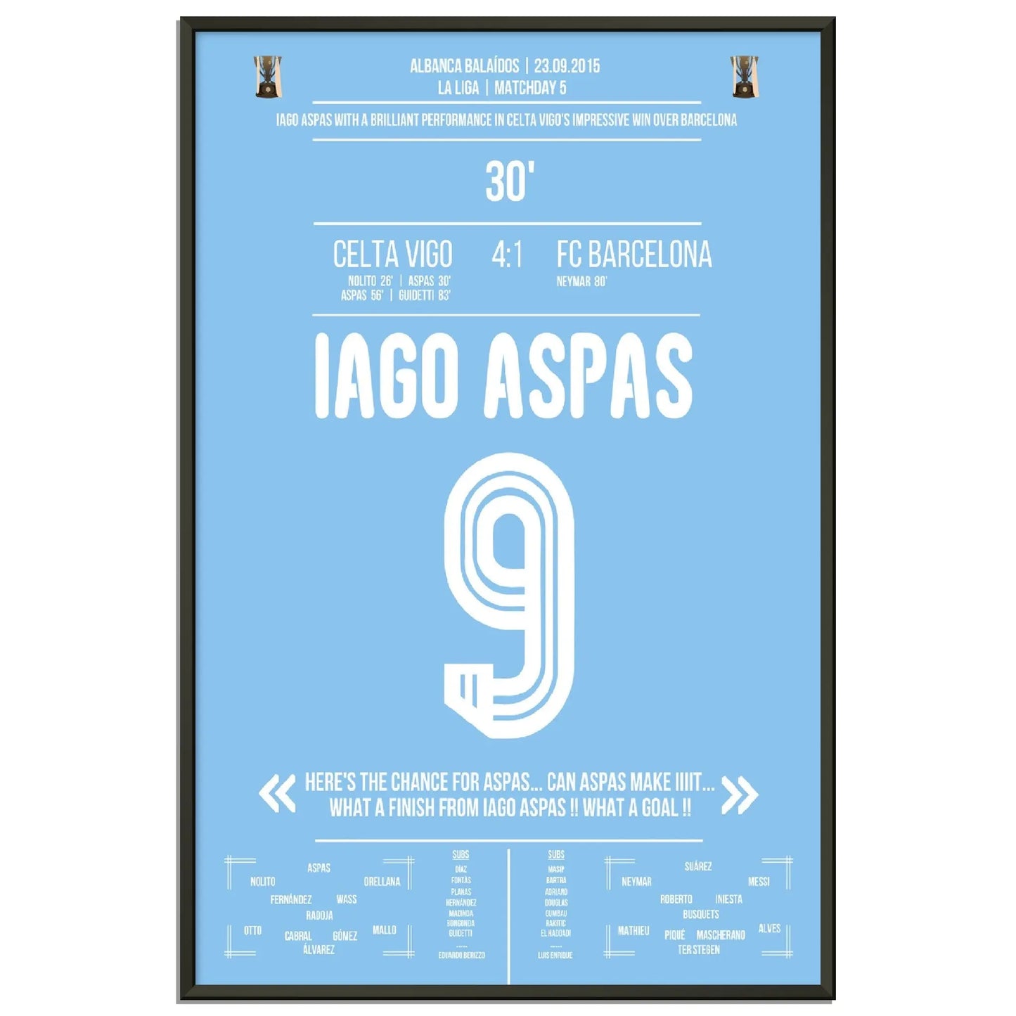 Iago Aspas mit Doppelpack gegen Barcelona La Liga 2015/16 