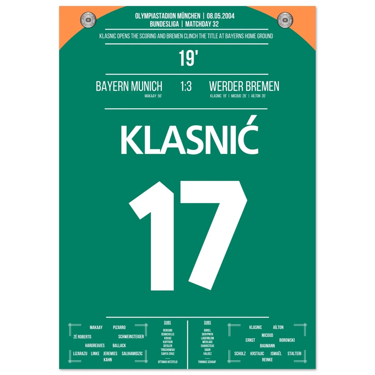 Il gol di Klasnic nella vittoria del campionato a Monaco nel 2004