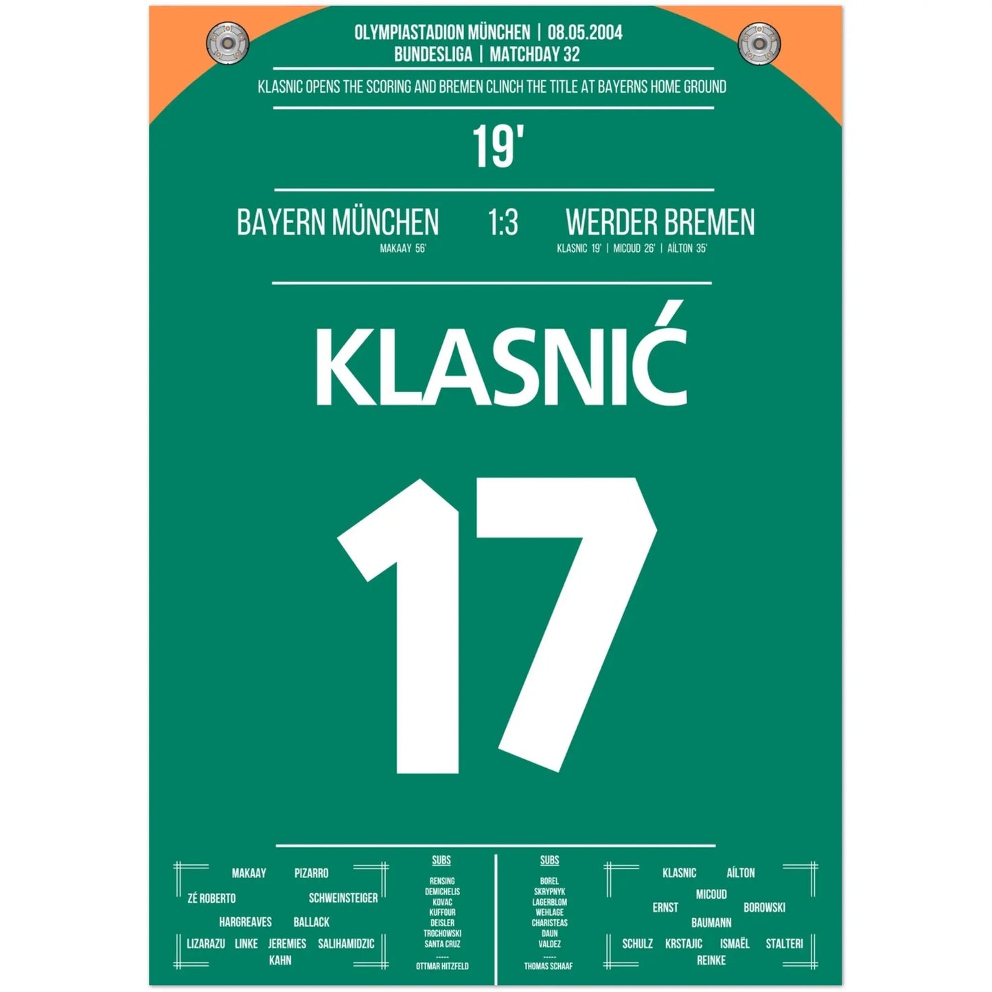 Il gol di Klasnic nella vittoria del campionato a Monaco nel 2004