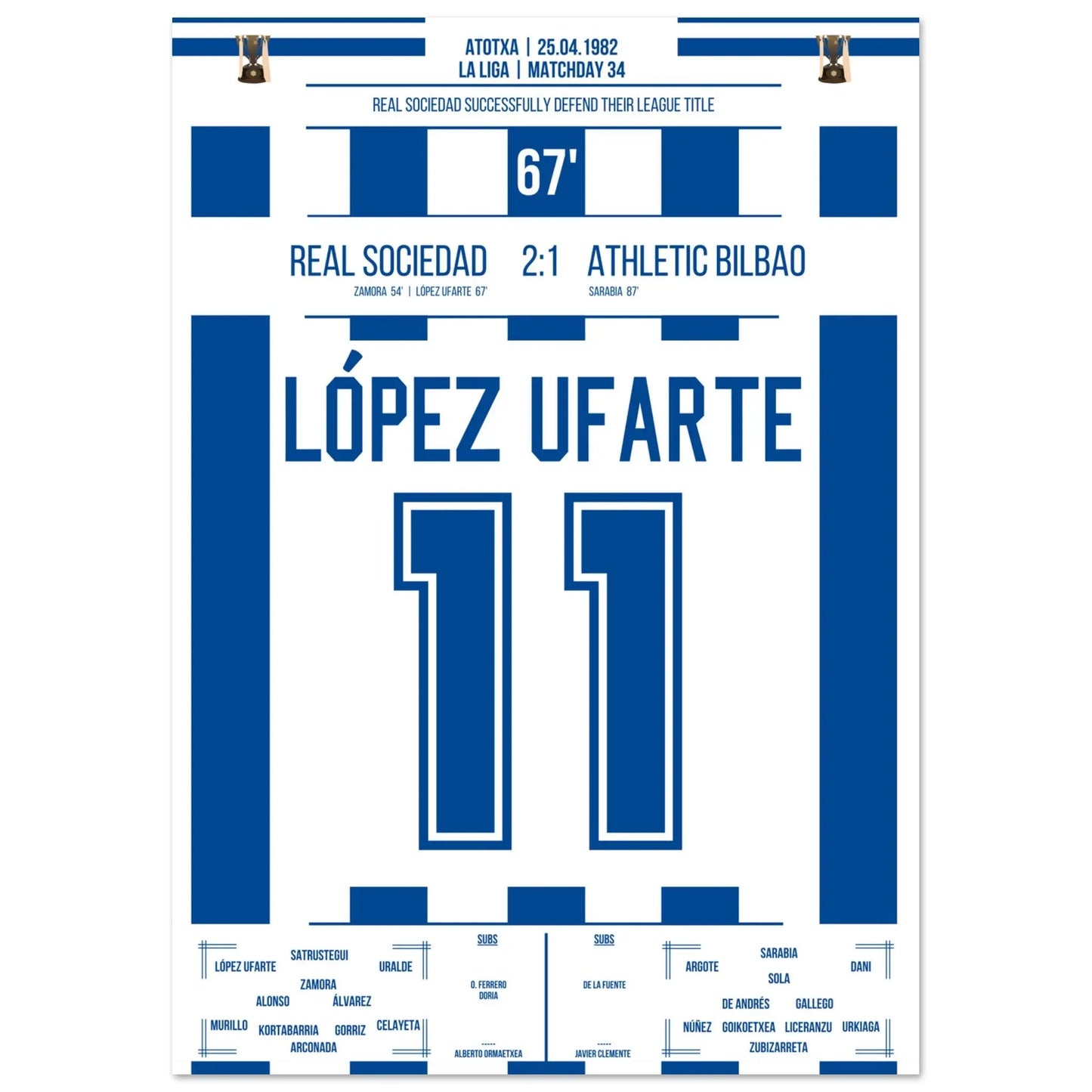 Le but de López Ufarte pour la défense du titre en 1982