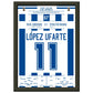 López Ufarte's Tor zur Titelverteidigung in 1982 A4-21x29.7-cm-8x12-Schwarzer-Aluminiumrahmen