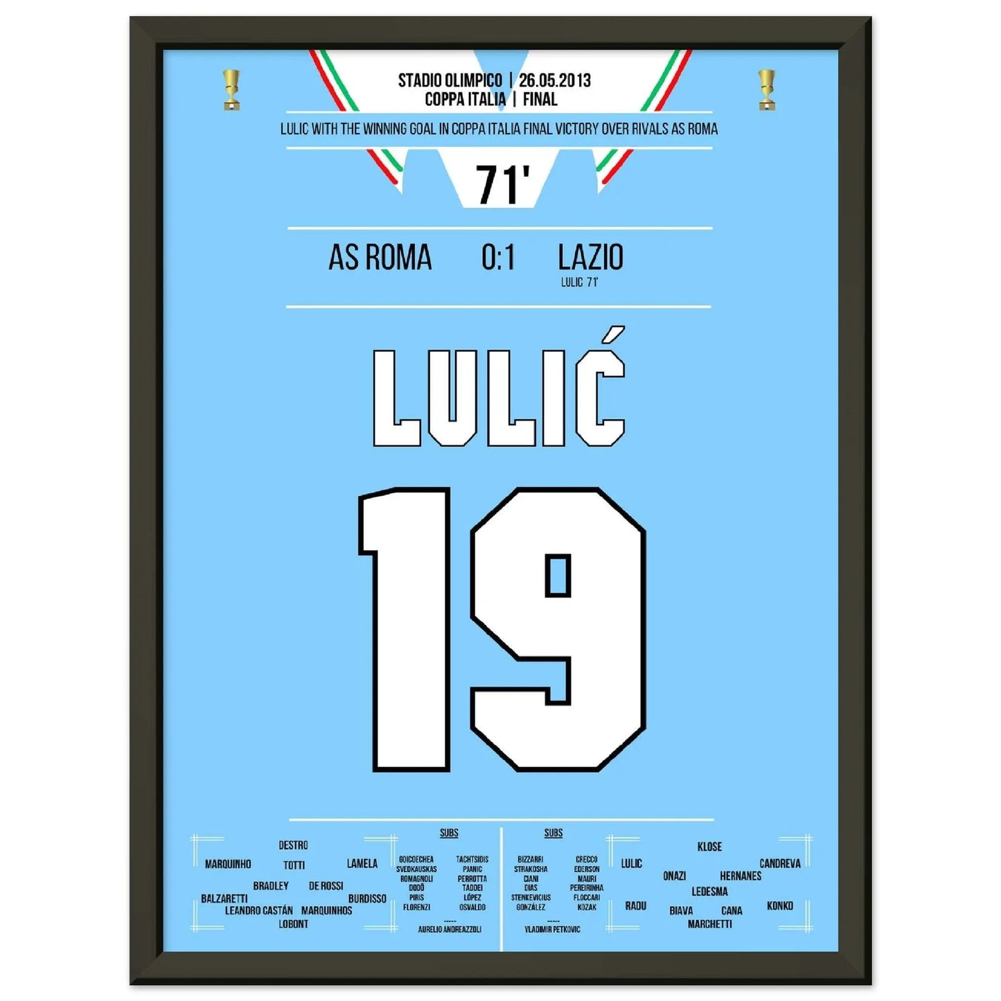 Lulic with the winning goal in the Coppa Italia Final 2013