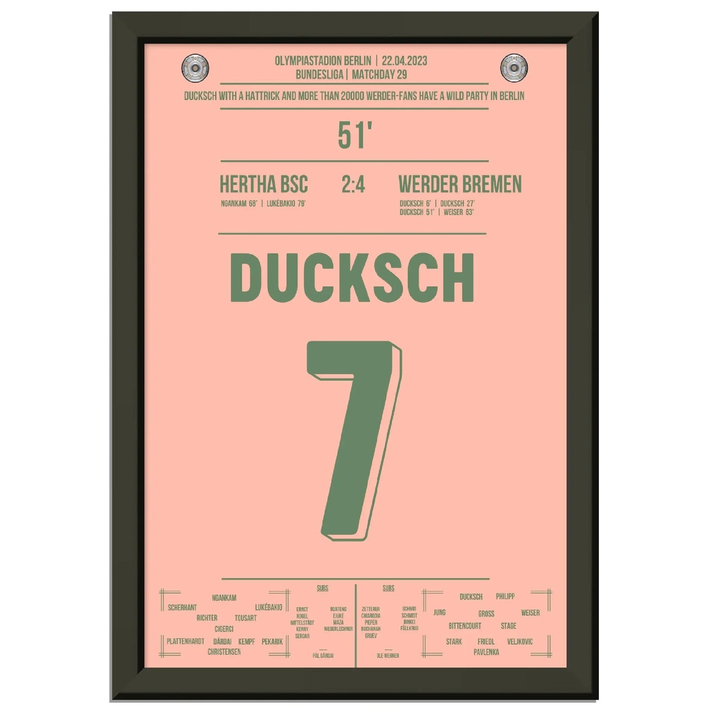 Mehr als 20000 Bremer Fans feiern in Berlin - Ducksch Hattrick Richtung Klassenerhalt 