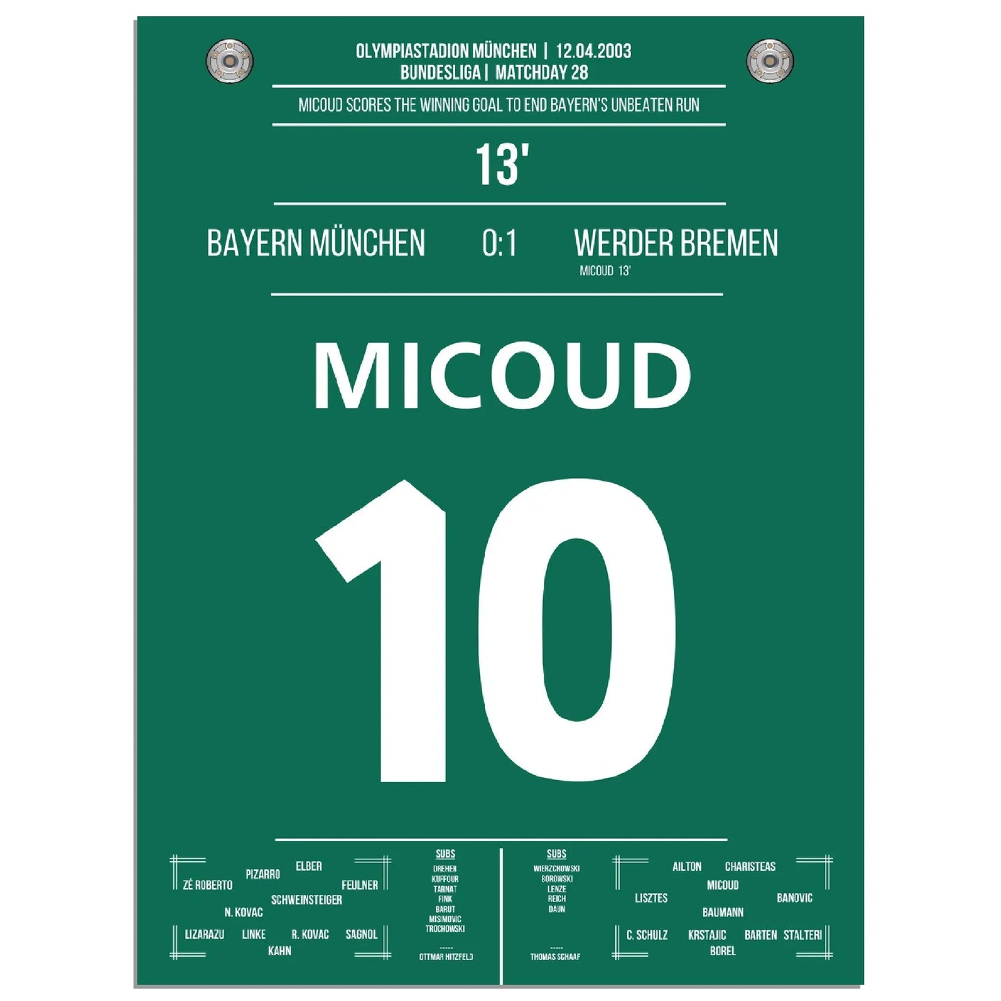 Micoud's Siegtreffer bei den Bayern 2003 